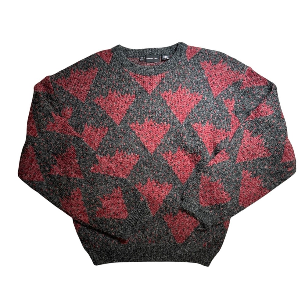 Vintage 90s Fuzzy Acrylic Design‎ Studio Size Medium Sweater